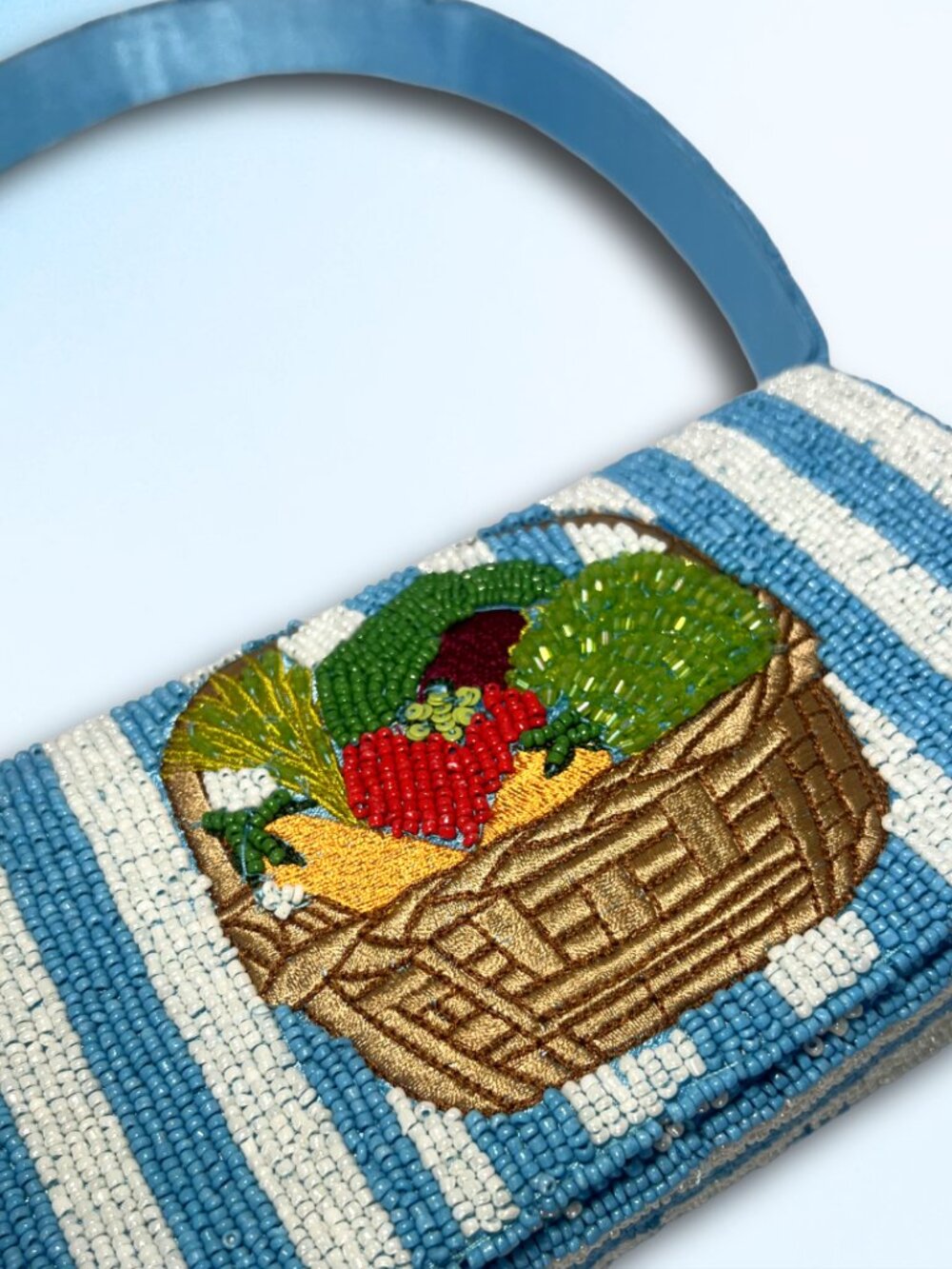 NWT Sol and Mer Beaded Veggie Shoulder Bag Coquette Y2K Purse - Picture 2 of 7